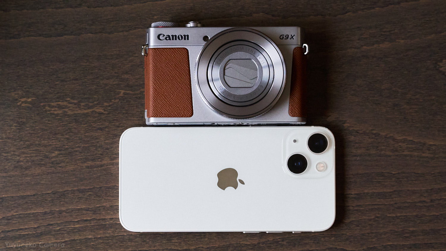 Canon PowerShot G9X mark2とiPhone 13 mini