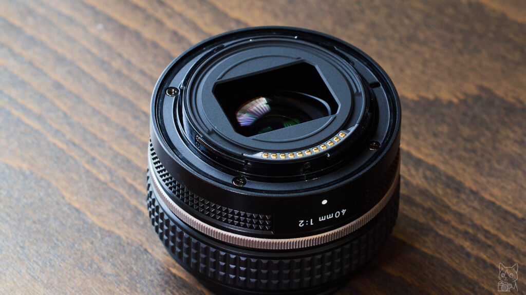 NIKKOR Z 40mm f/2（SE）のマウント部